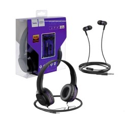 HOCO WIRED HEADPHONE W24 1.2M WITH ADDITIONAL 3.5MM EARPHONES PURPLE HOCO WIRED HEADPHONE W24 1.2M WITH ADDITIONAL 3.5MM EARPHONES PURPLE